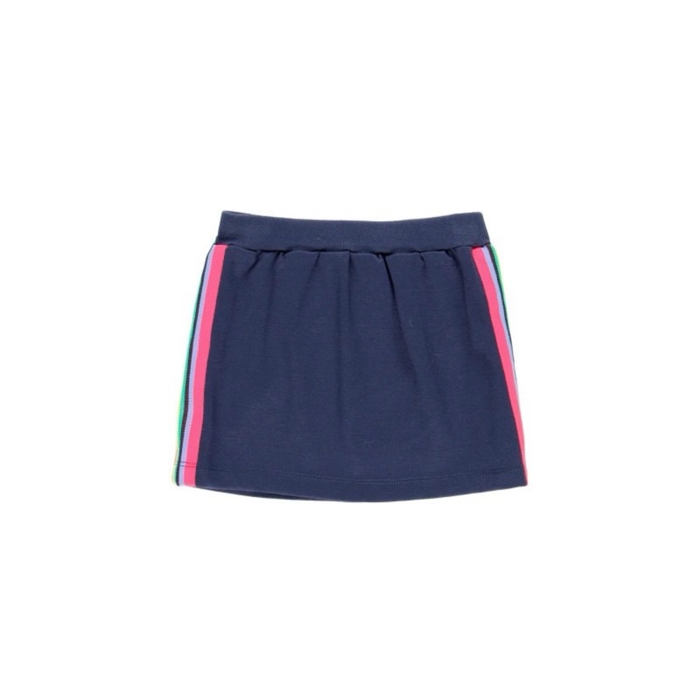 Blue and Pink Mini Bubble Skirt for Casual Wear